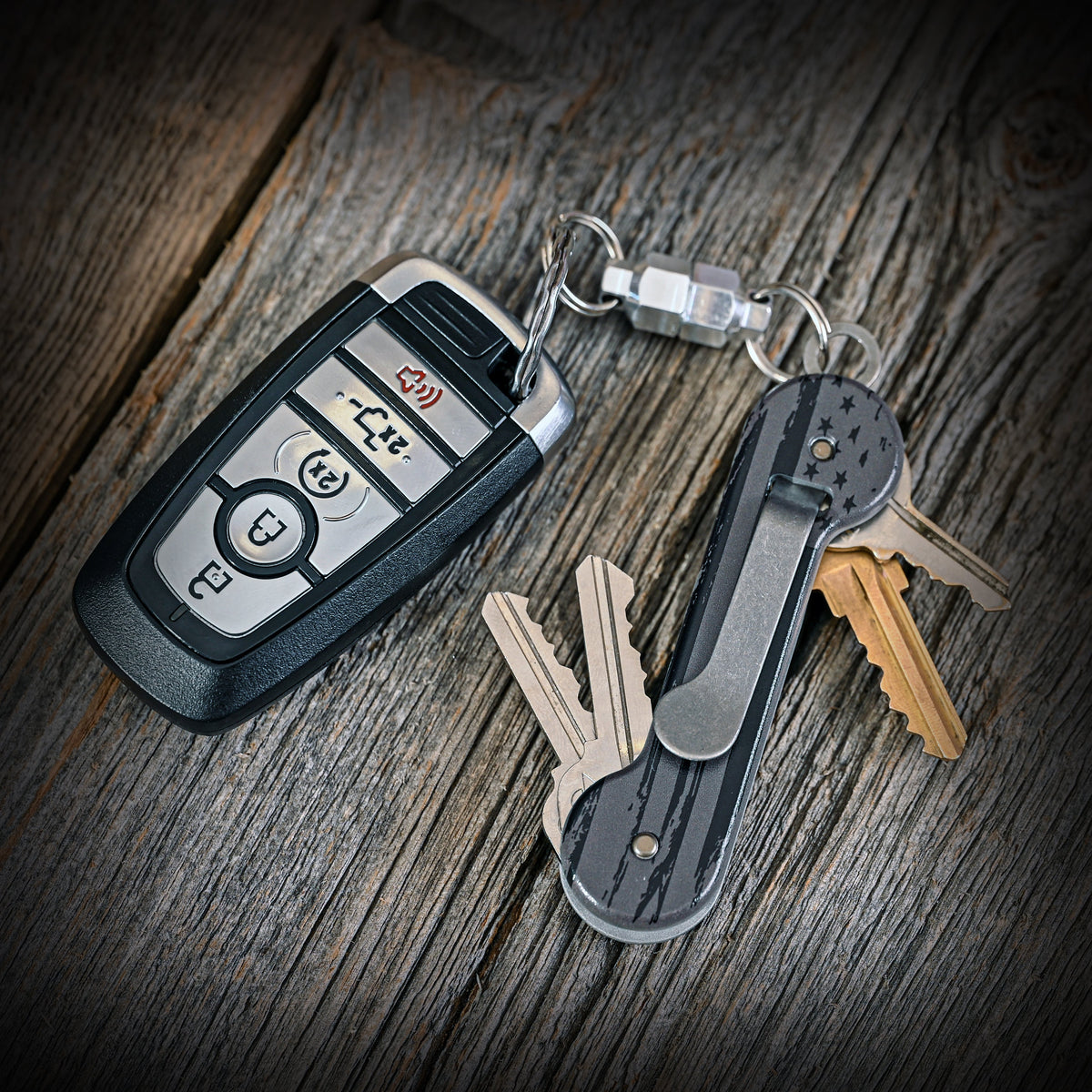 The American Flag Key Organizer - Black & Gray