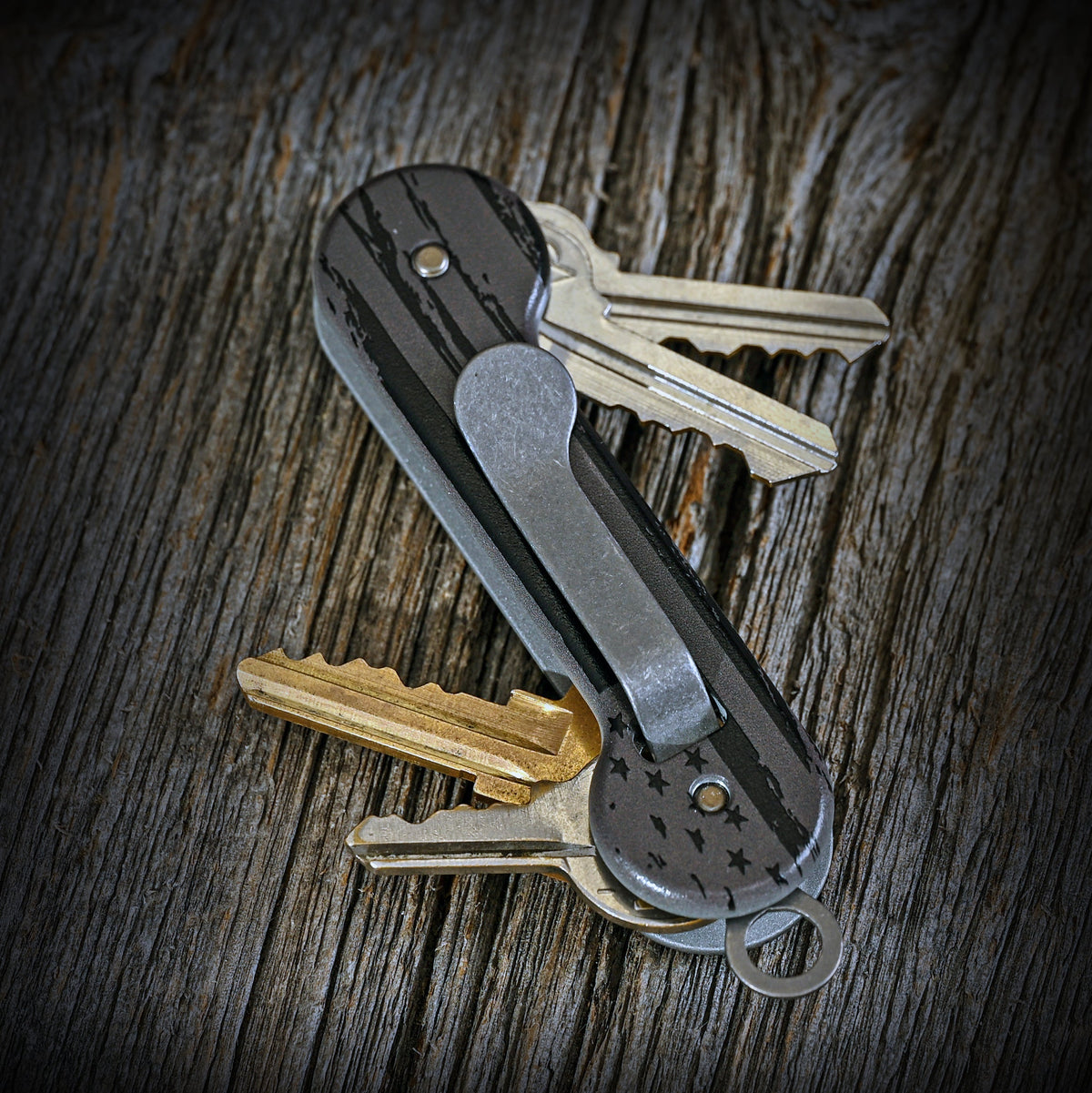 The American Flag Key Organizer - Black & Gray