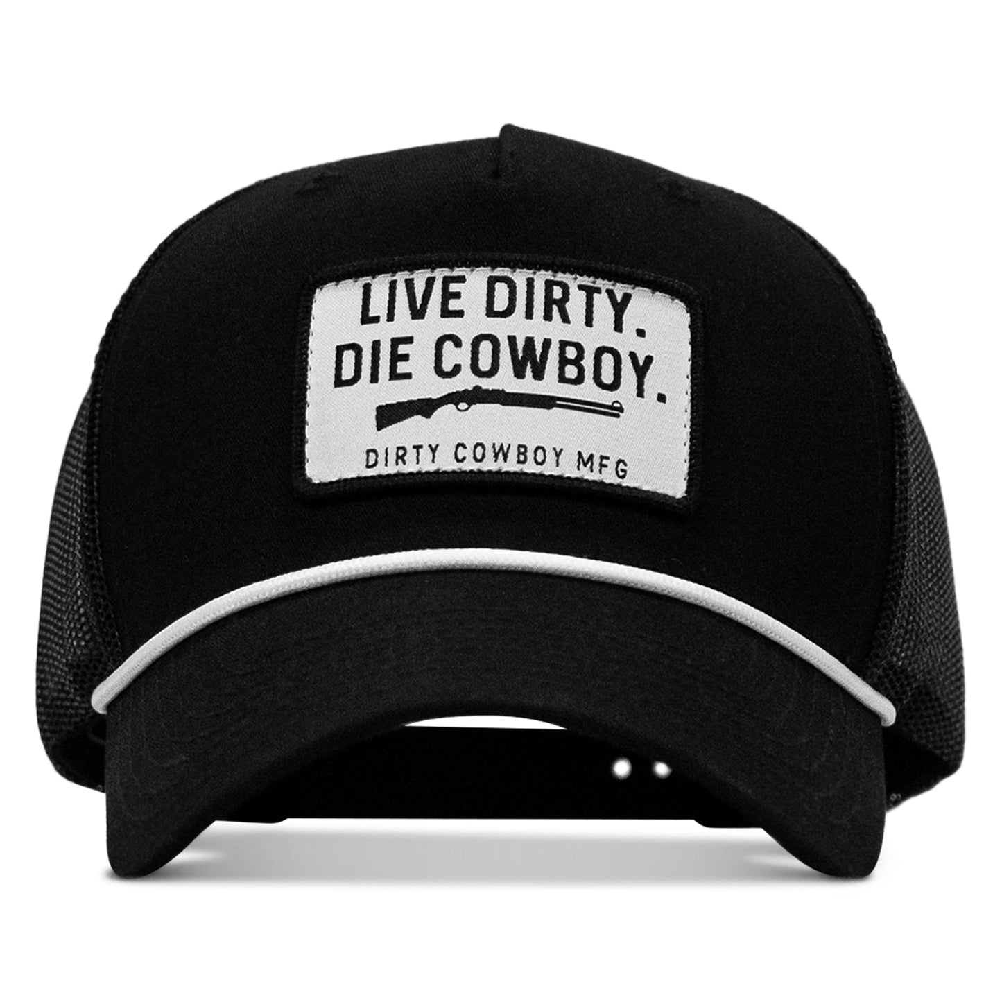 Live Dirty Die Cowboy Patch Rope Snapback Hat