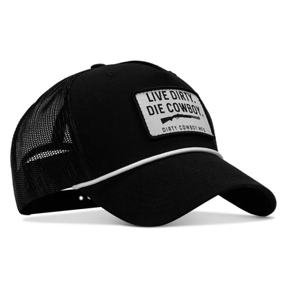 Live Dirty Die Cowboy Patch Rope Snapback Hat