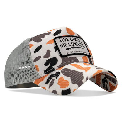 Live Dirty Die Cowboy Five Panel Mesh Snapback Hat