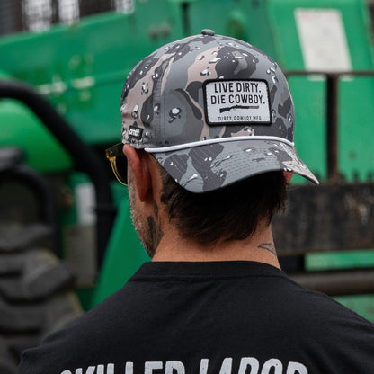 Live Dirty. Die Cowboy. Patch Weekender Snapback