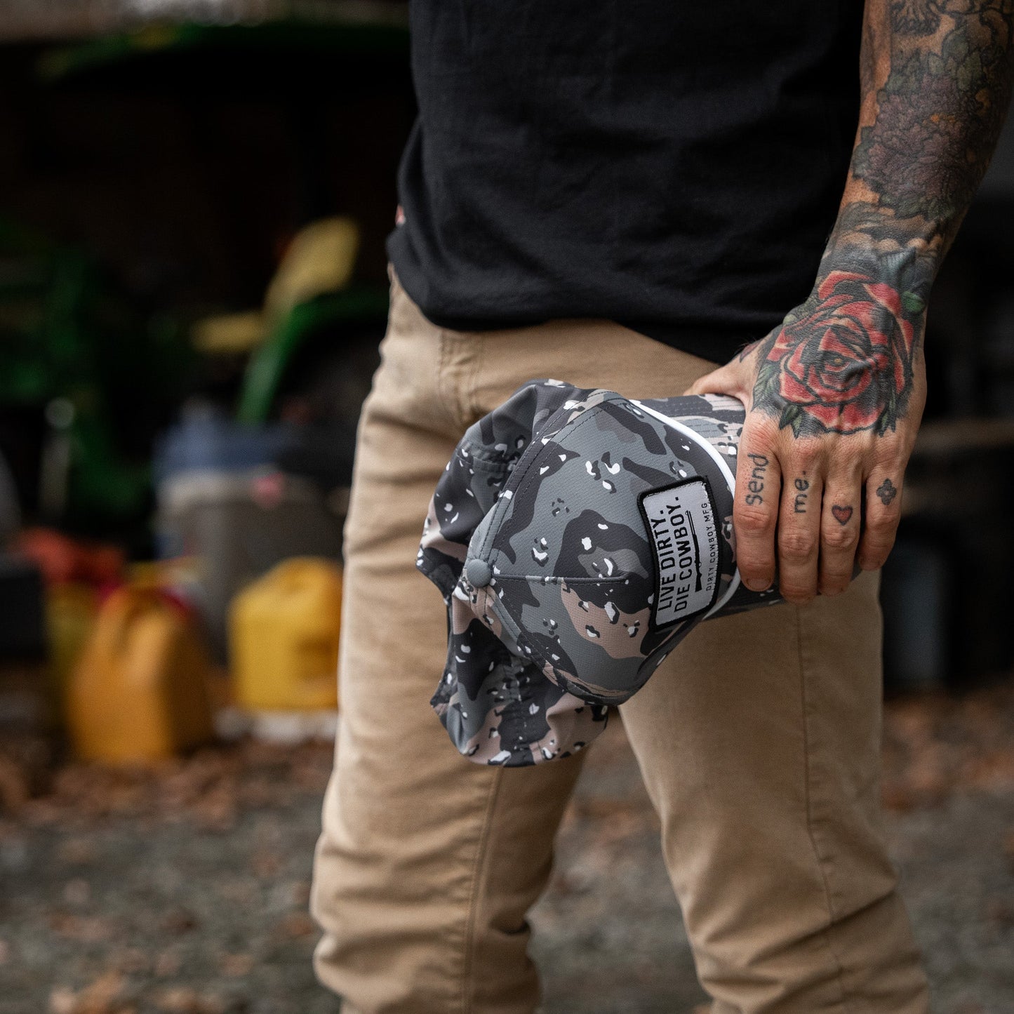Live Dirty. Die Cowboy. Patch Weekender Snapback
