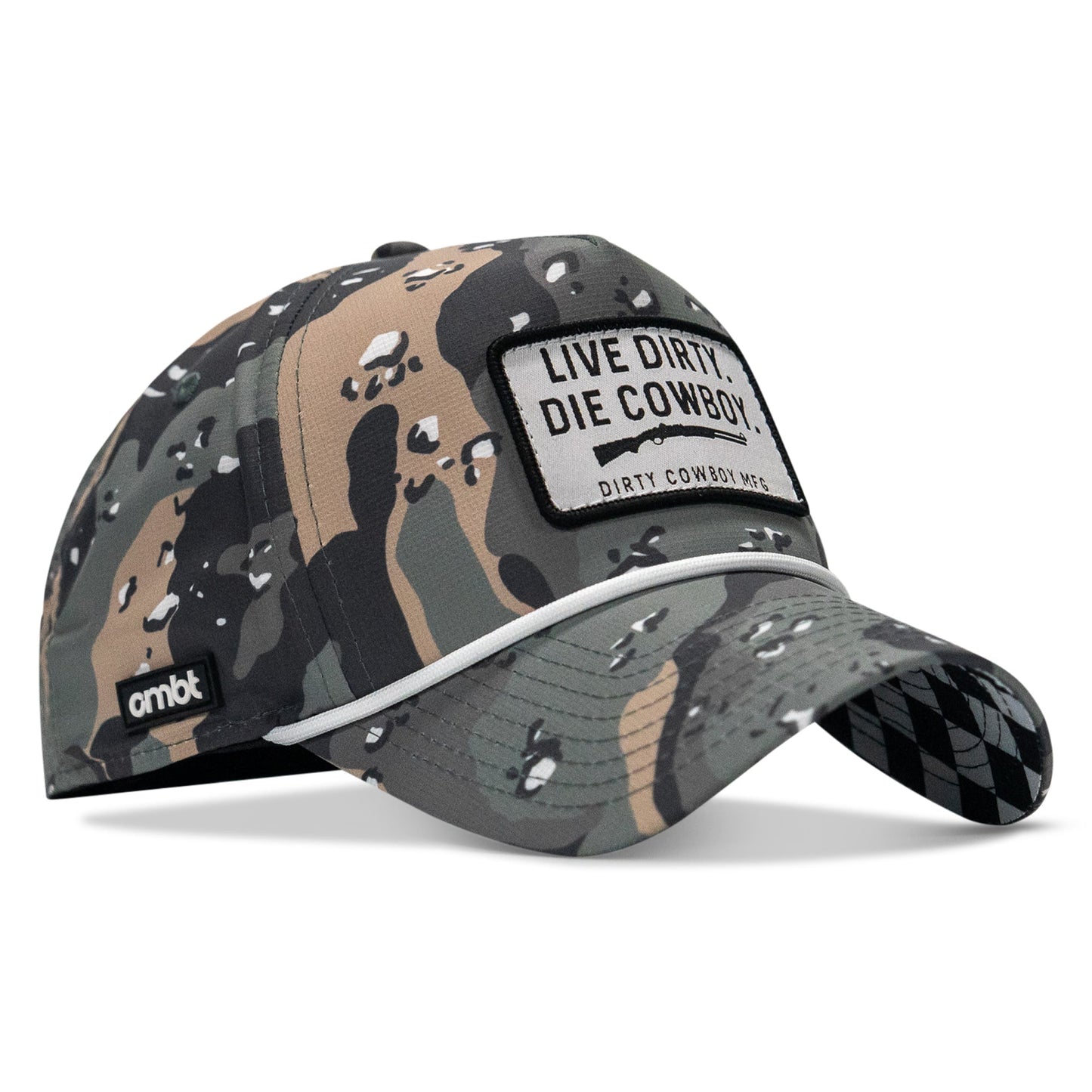 Live Dirty. Die Cowboy. Patch Weekender Snapback