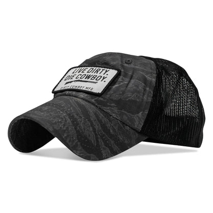 Live Dirty. Die Cowboy Patch Tactical Ripstop Mesh Snapback Hat