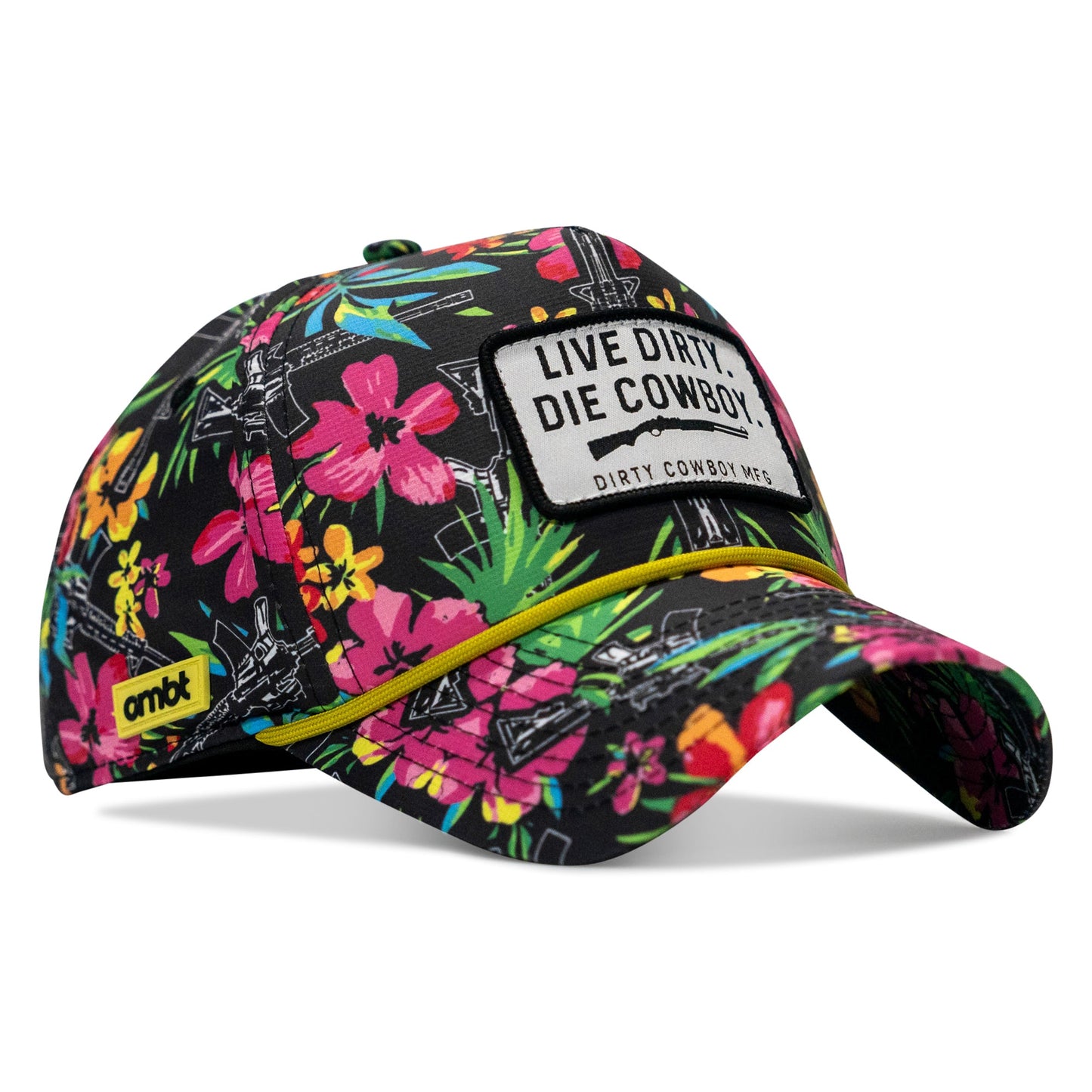 Live Dirty. Die Cowboy. Patch Weekender Snapback