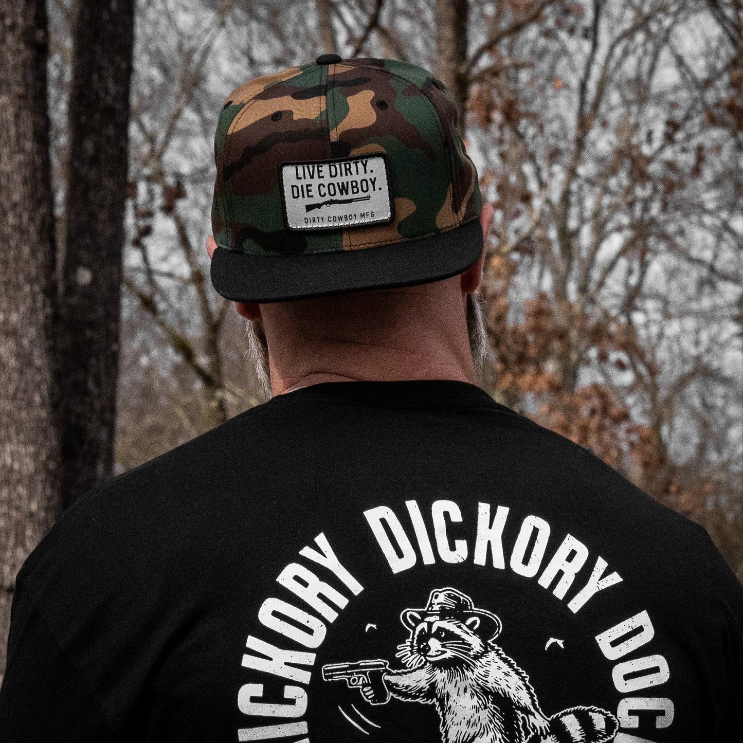 Live Dirty. Die Cowboy. Flatbill SnapBack
