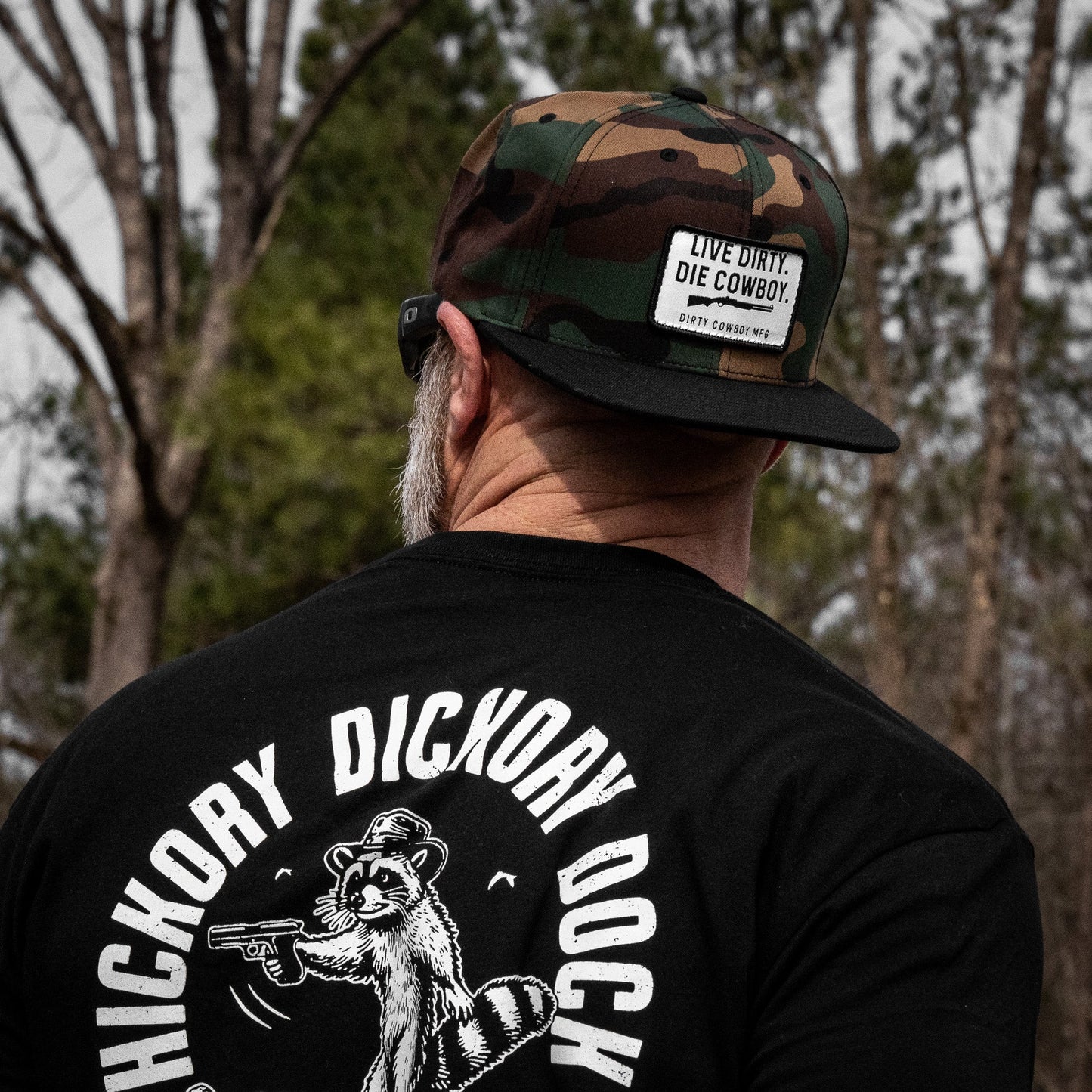 Live Dirty. Die Cowboy. Flatbill SnapBack