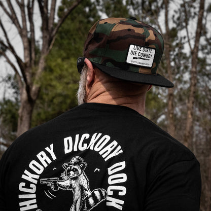 Live Dirty. Die Cowboy. Flatbill SnapBack