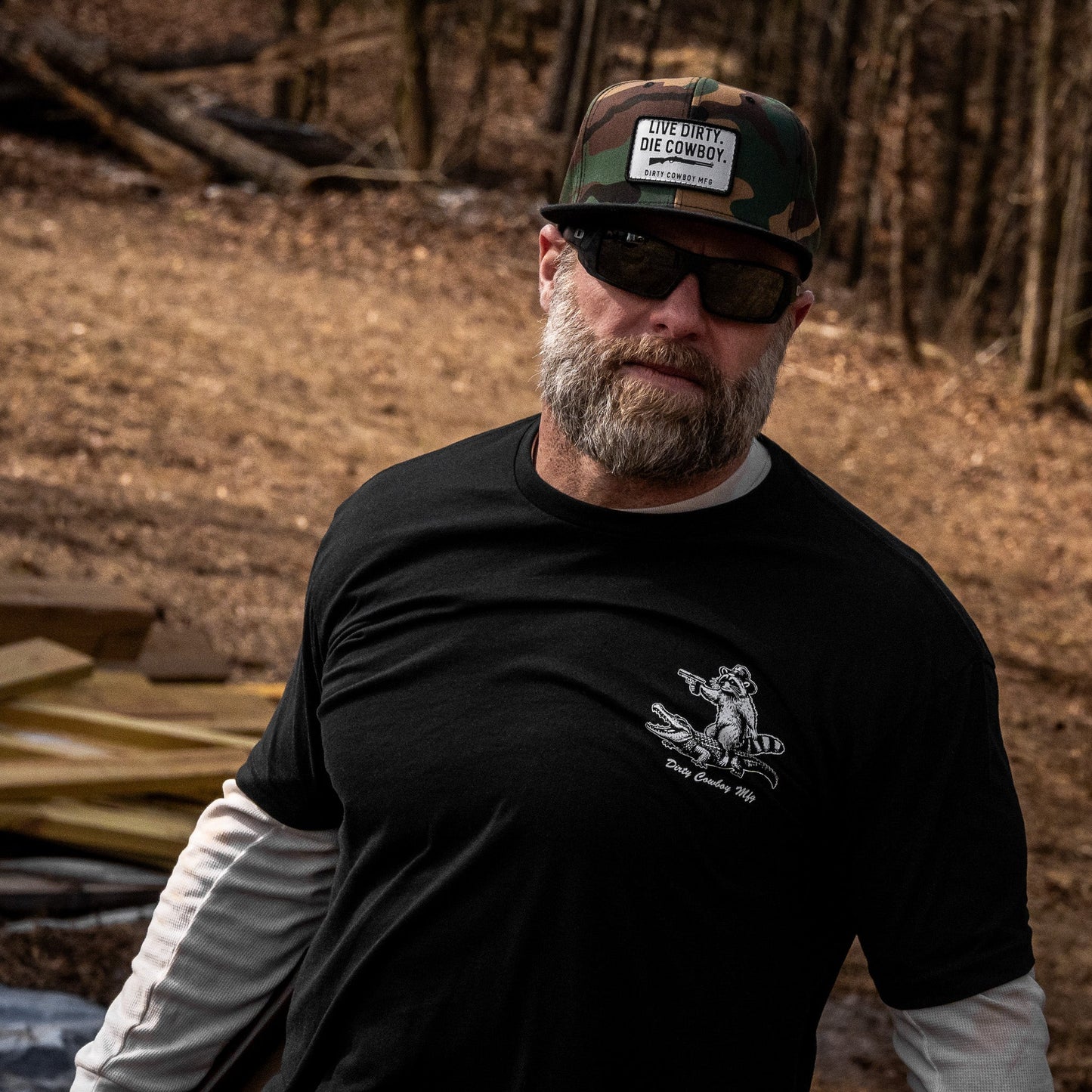 Live Dirty. Die Cowboy. Flatbill SnapBack