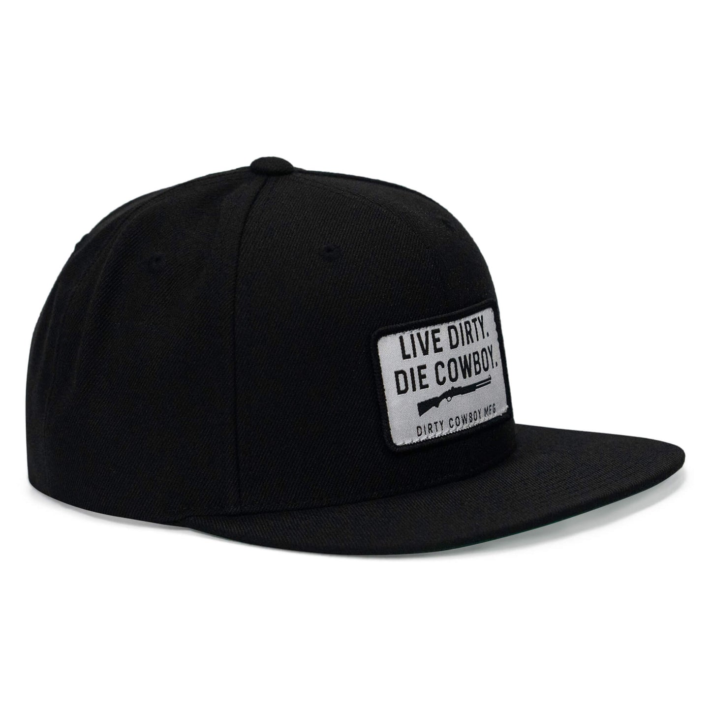 Live Dirty. Die Cowboy. Flatbill SnapBack