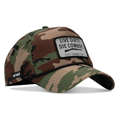 Live Dirty. Die Cowboy. Patch Weekender Snapback