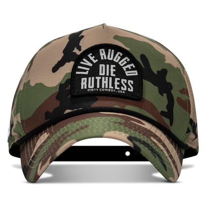 Live Rugged. Die Ruthless Patch Weekender Snapback