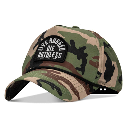 Live Rugged. Die Ruthless Patch Weekender Snapback
