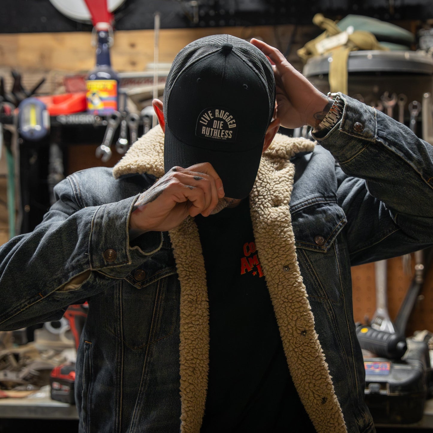 Live Rugged. Die Ruthless Patch Snapback Hat