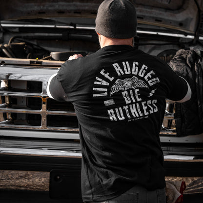 Live Rugged Die Ruthless Men's T-Shirt