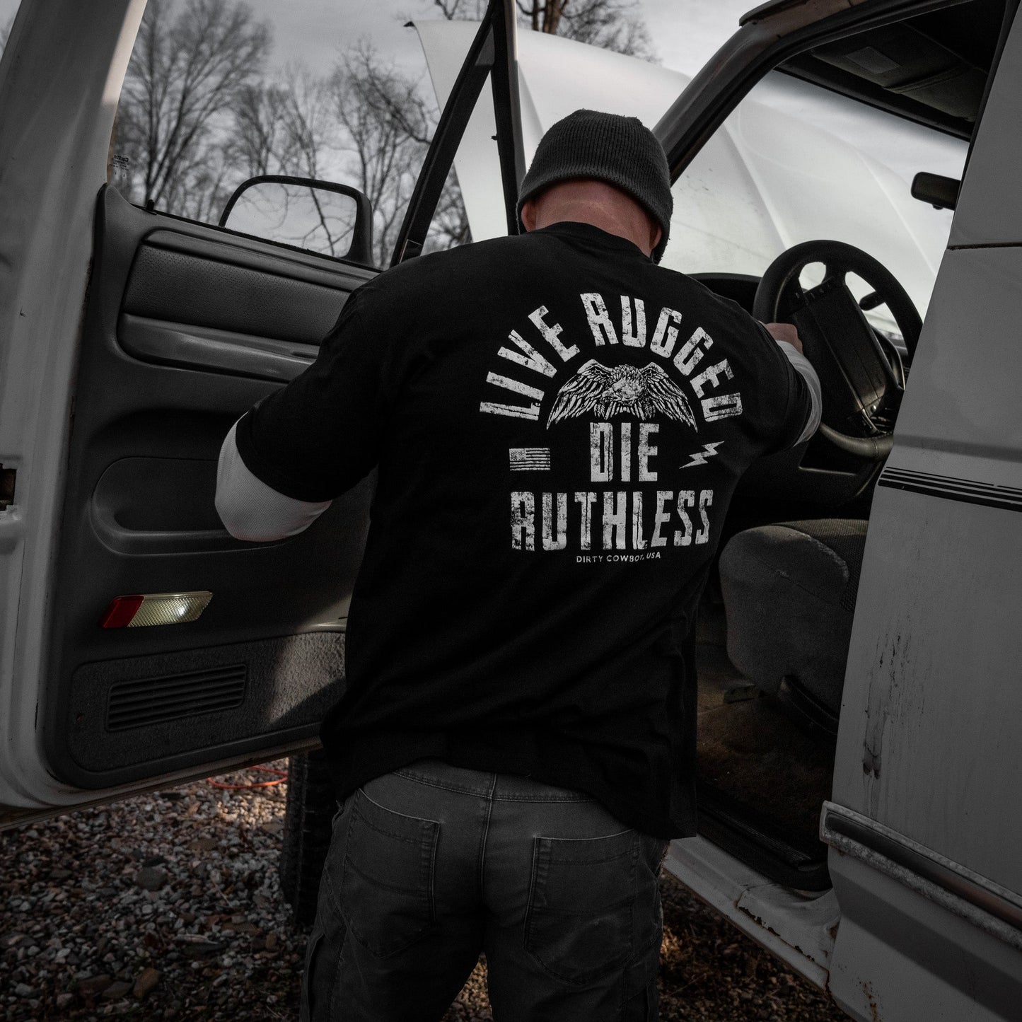 Live Rugged Die Ruthless Men's T-Shirt