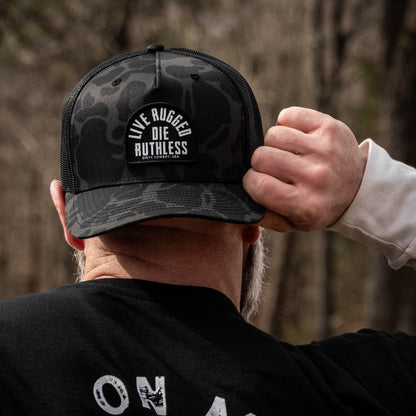 Live Rugged. Die Ruthless Patch Snapback Hat