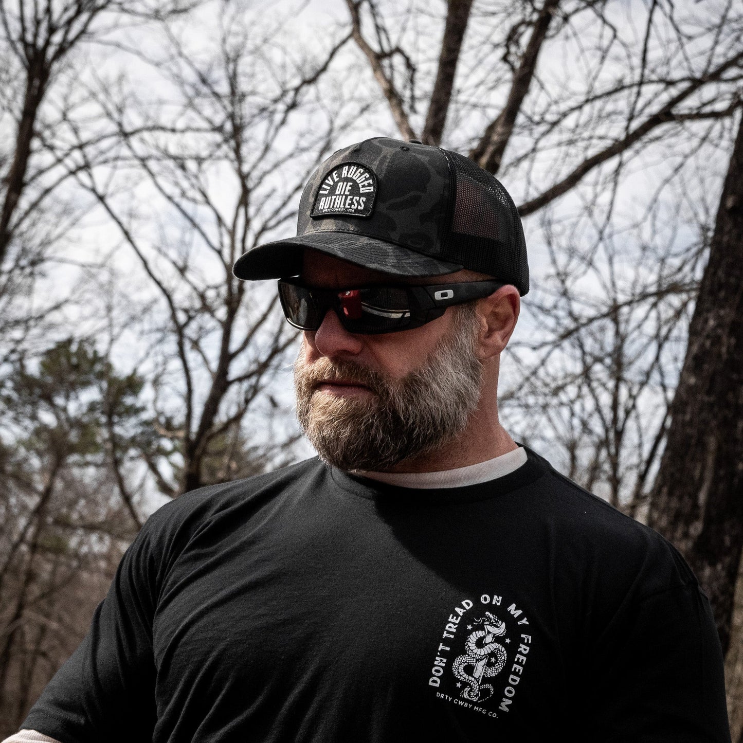 Live Rugged. Die Ruthless Patch Snapback Hat