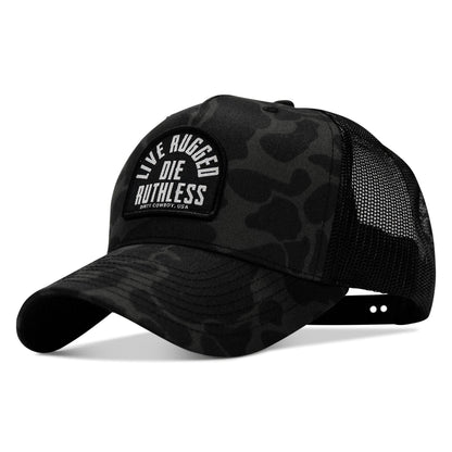 Live Rugged. Die Ruthless Patch Snapback Hat