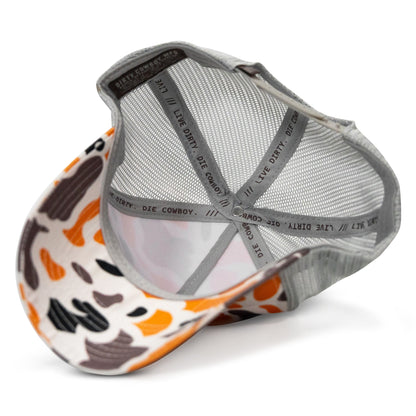 Live Rugged. Die Ruthless Five Panel Mesh Snapback Hat