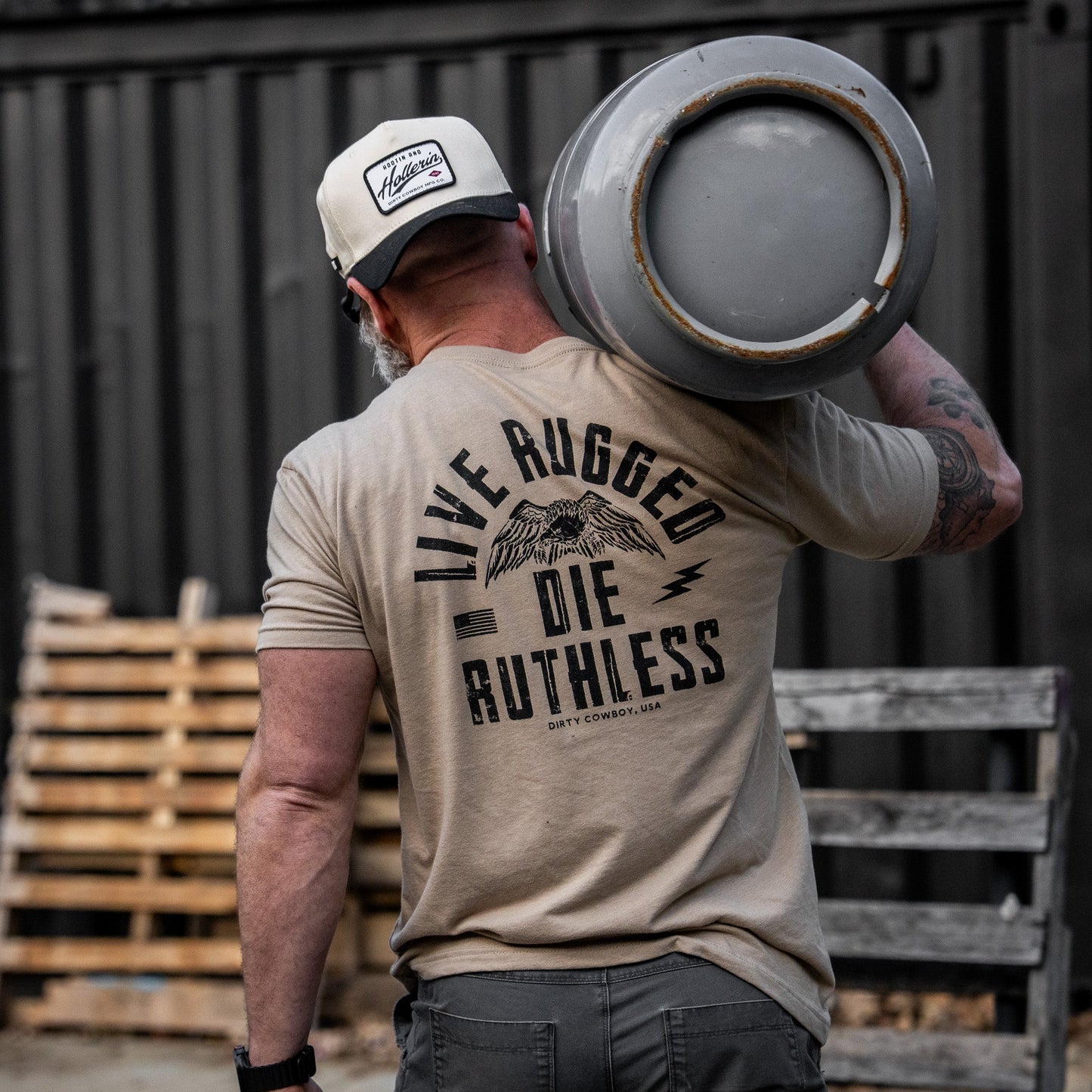 Live Rugged Die Ruthless Men's T-Shirt