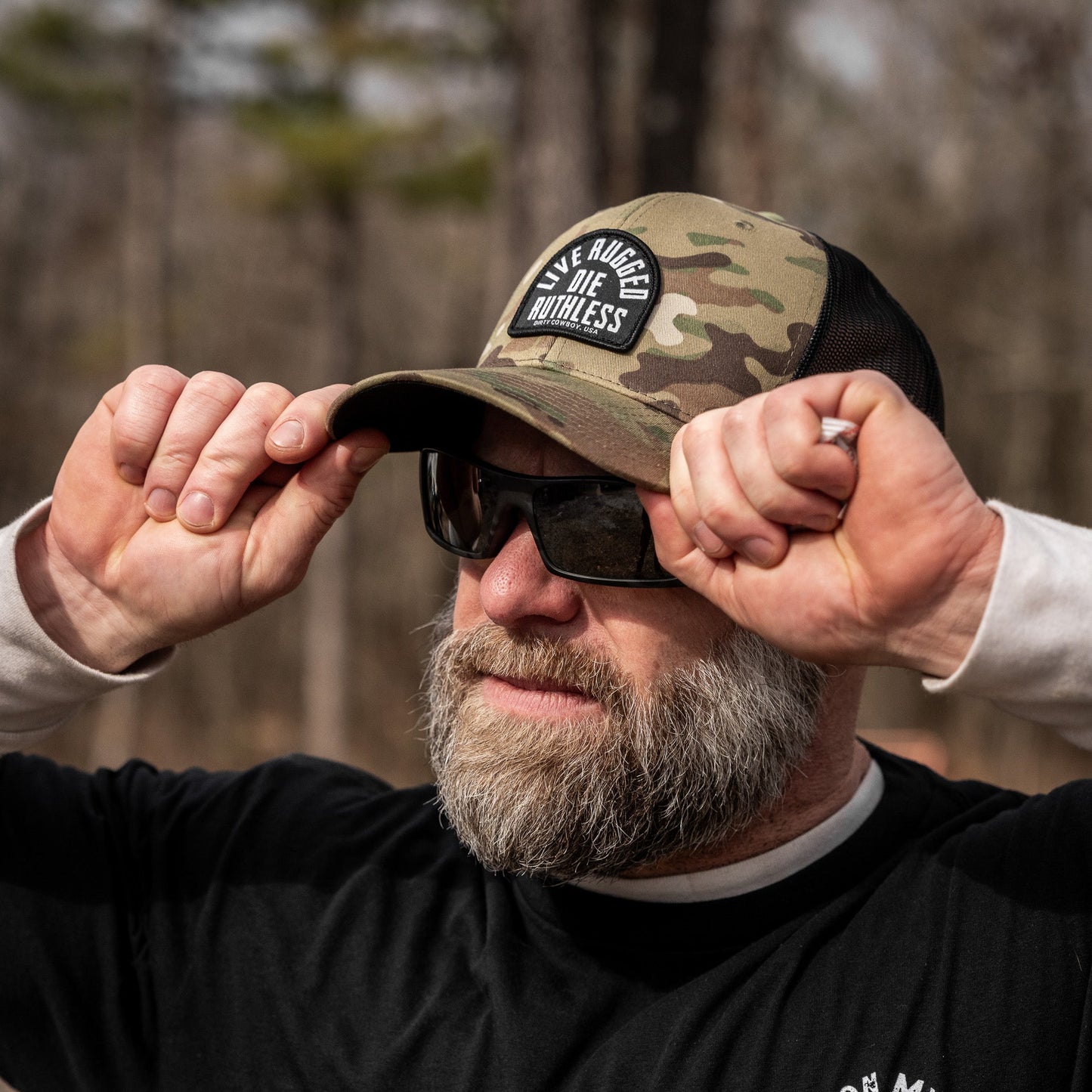 Live Rugged. Die Ruthless Patch Snapback Hat