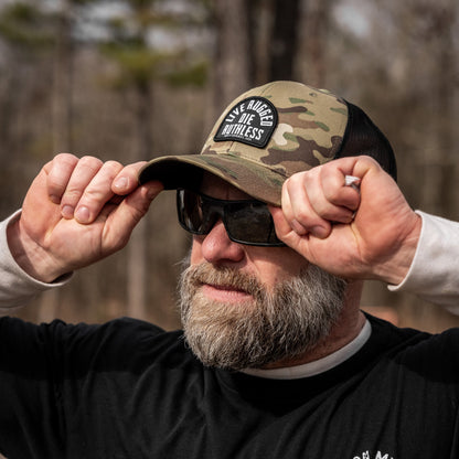 Live Rugged. Die Ruthless Patch Snapback Hat