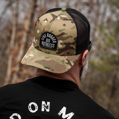Live Rugged. Die Ruthless Patch Snapback Hat