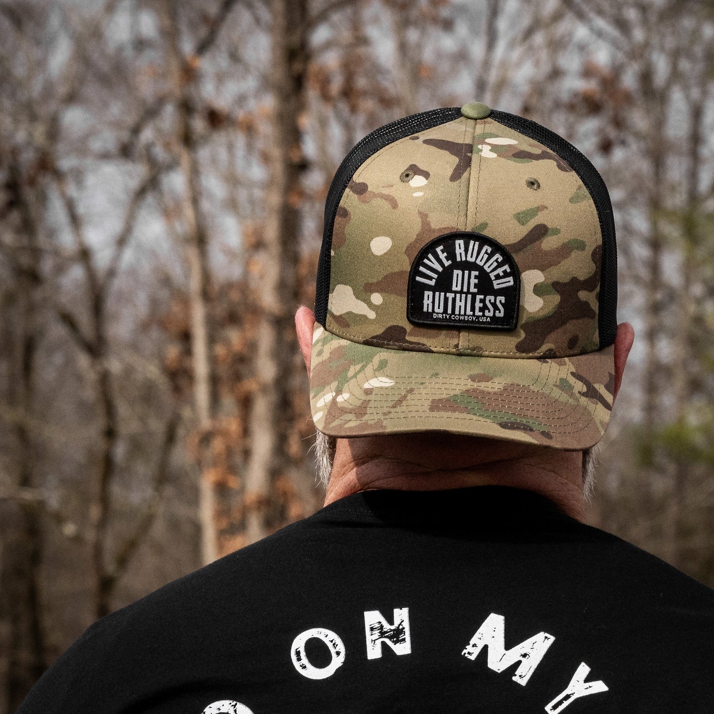 Live Rugged. Die Ruthless Patch Snapback Hat
