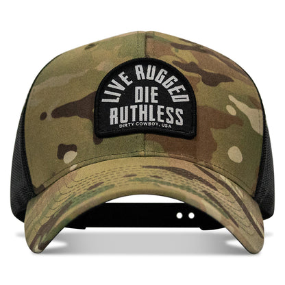 Live Rugged. Die Ruthless Patch Snapback Hat