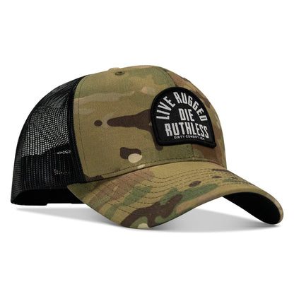 Live Rugged. Die Ruthless Patch Snapback Hat