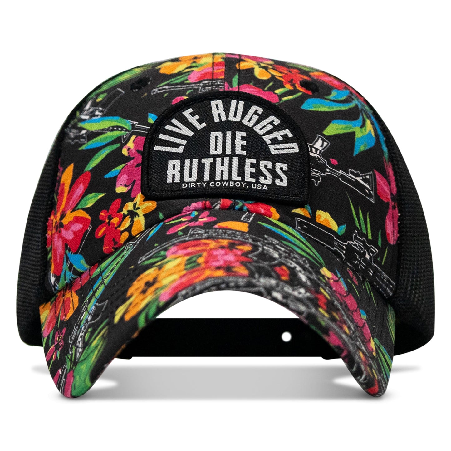 Live Rugged. Die Ruthless Patch Tactical Ripstop Mesh Snapback Hat