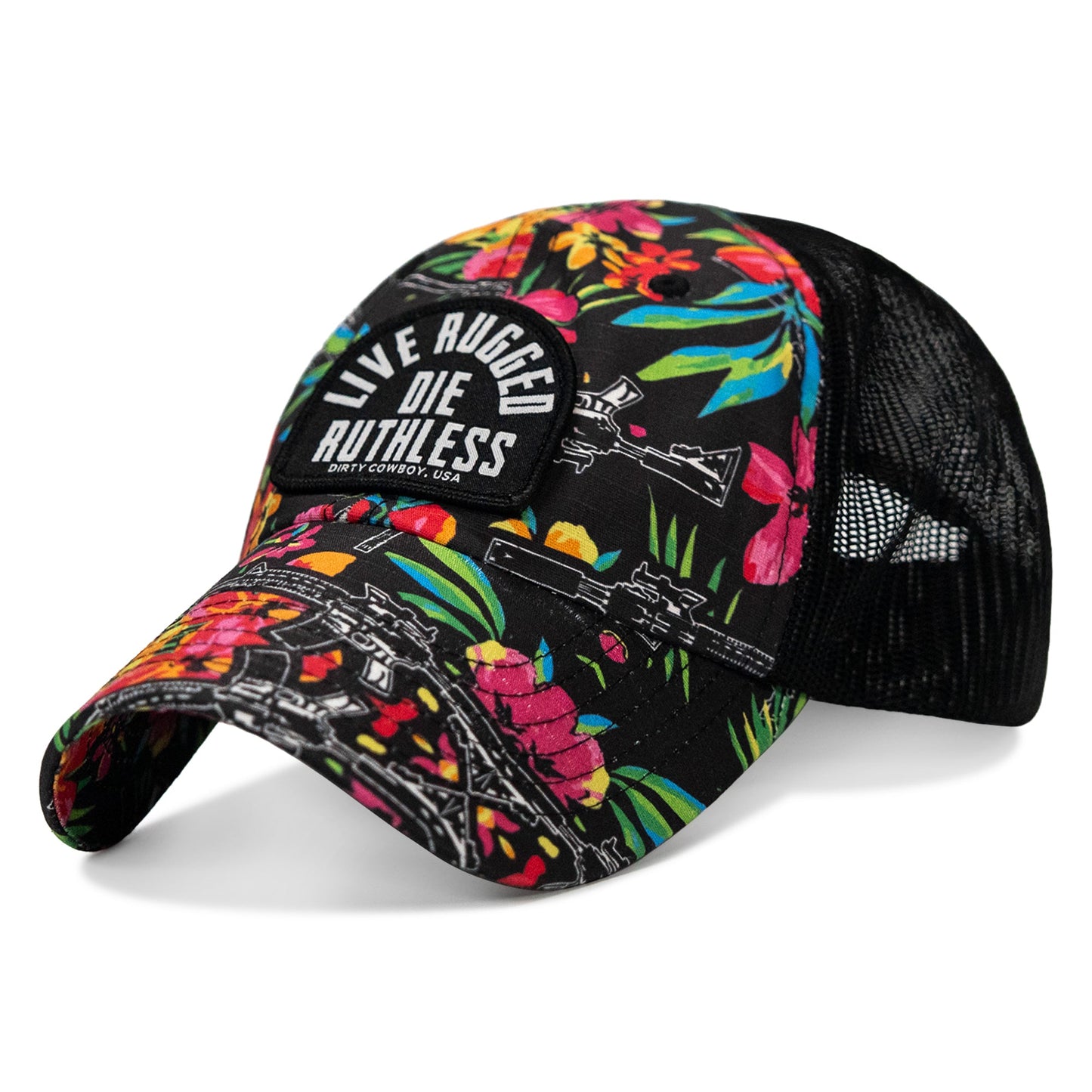 Live Rugged. Die Ruthless Patch Tactical Ripstop Mesh Snapback Hat