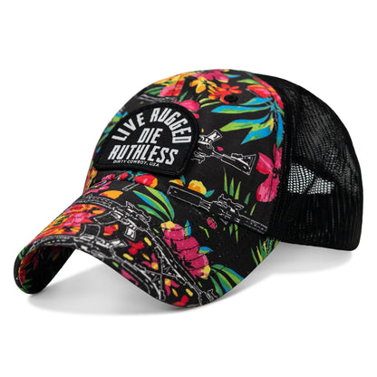 Live Rugged. Die Ruthless Patch Tactical Ripstop Mesh Snapback Hat