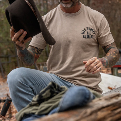 Live Rugged Die Ruthless Men's T-Shirt