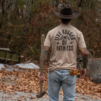 Live Rugged Die Ruthless Men's T-Shirt