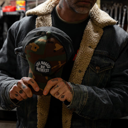 Live Rugged. Die Ruthless Patch Snapback Hat