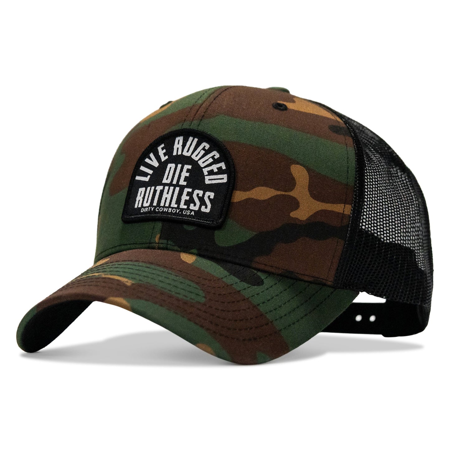 Live Rugged. Die Ruthless Patch Snapback Hat