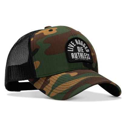 Live Rugged. Die Ruthless Patch Snapback Hat