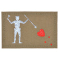 Load image into Gallery viewer, Laser Cut Reflective Edward Teach Blackbeard Pirate Flag- 2x3 CORDURA® Patch Black Beard
