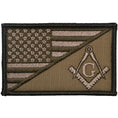 Load image into Gallery viewer, Masonic Square and Compasses USA Flag - 2.25x3.5 Patch
