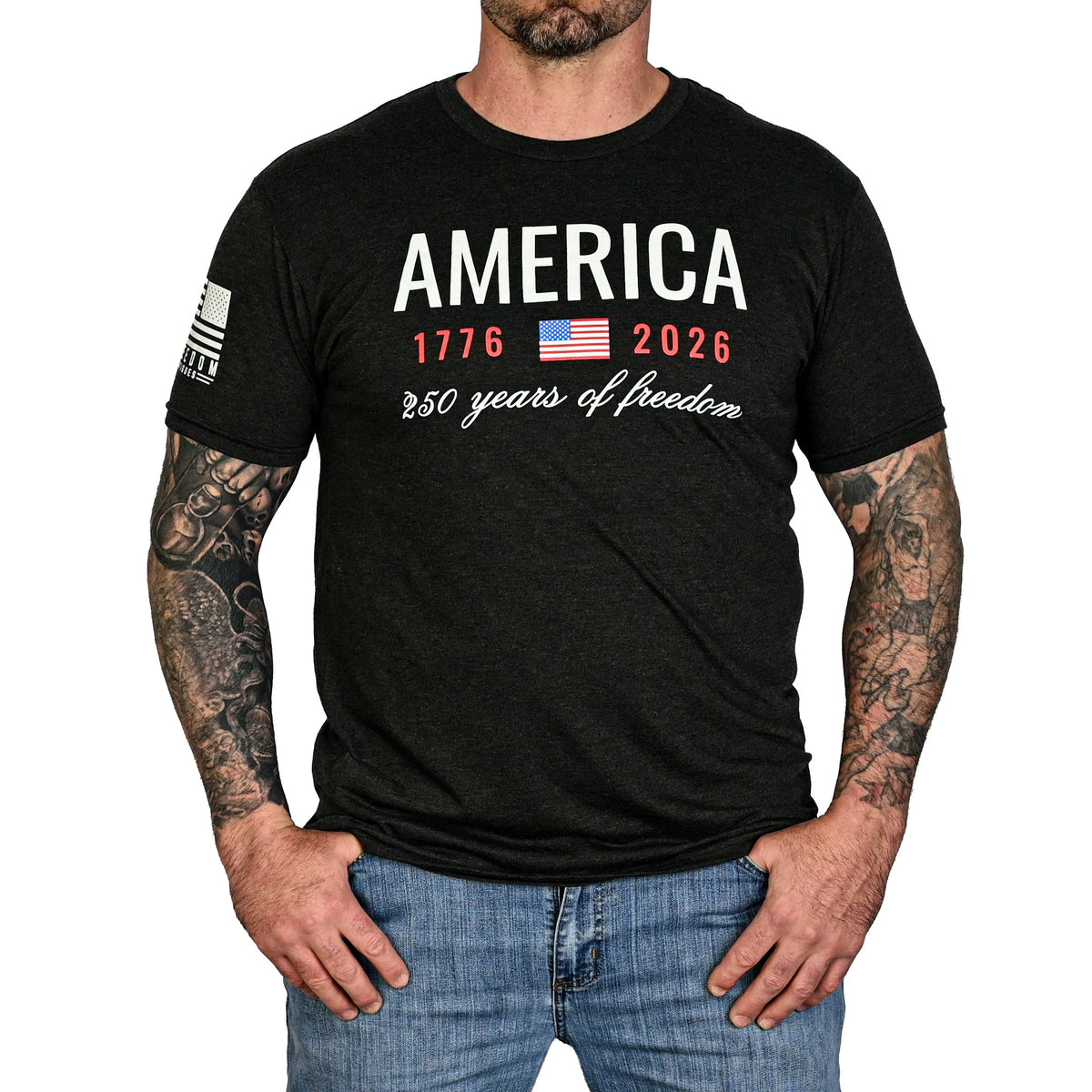 Men's 250 Years of Freedom Patriotic T-Shirt