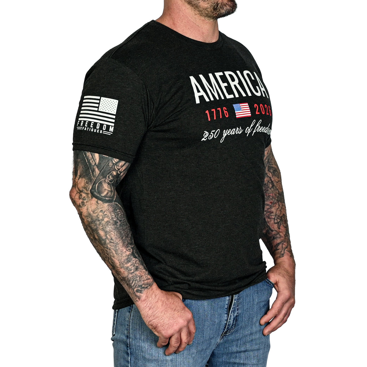 Men's 250 Years of Freedom Patriotic T-Shirt