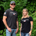 Load image into Gallery viewer, Women's God Family Country Patriotic T-Shirt
