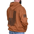 Load image into Gallery viewer, Men's Heavyweight Oversized American Flag Patriotic Hoodie
