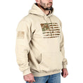 Load image into Gallery viewer, Men's Heavyweight Oversized Arid Camo Flag Hoodie (Sand)

