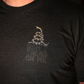 Load image into Gallery viewer, Men's Metallic Gold Liberty or Death Patriotic T-Shirt
