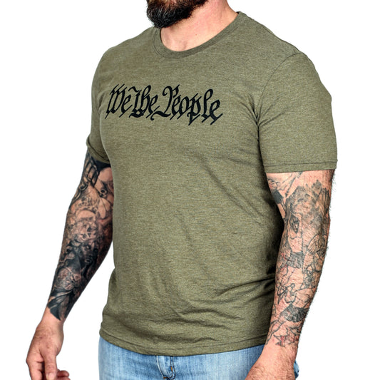 Men's We The People Military Green Patriotic T-Shirt