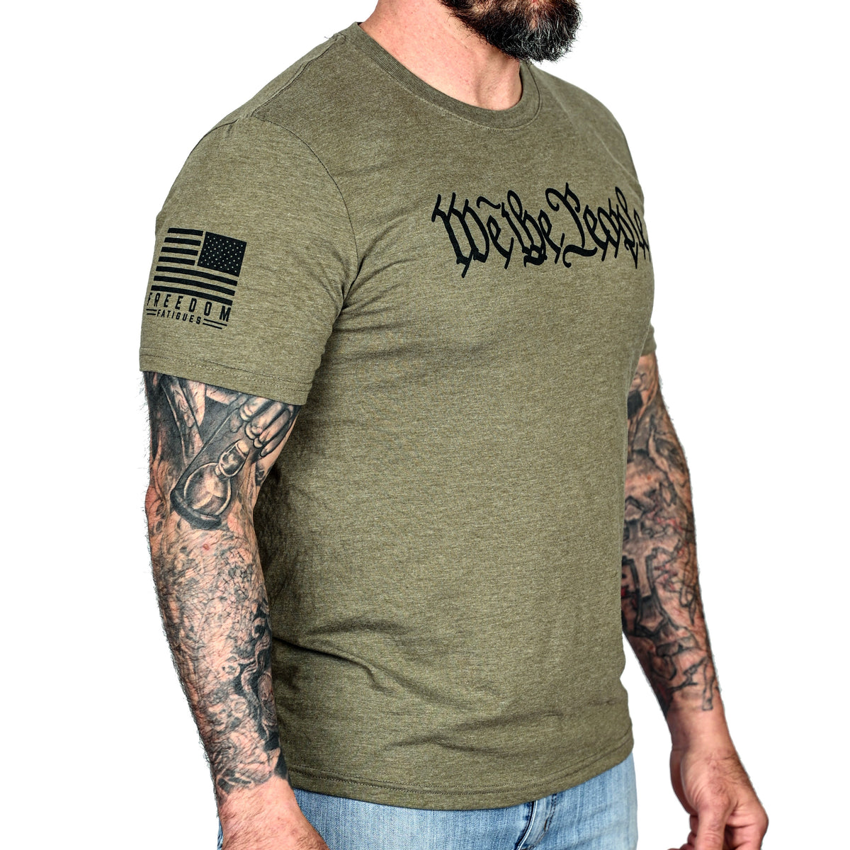 Men's We The People Military Green Patriotic T-Shirt